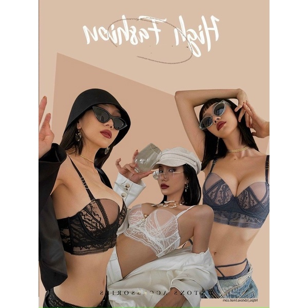 Bộ lót ren, vân ren nổi siêu sexy, đệm vừa phải nâng ngực tự nhiên BL03