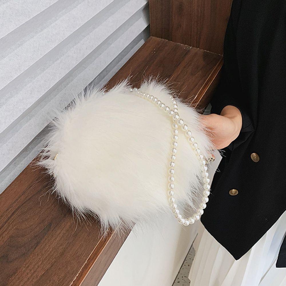 MXGOODS Túi Xách Đeo Vai Phủ Lông Mềm Thời Trang Sành Điệu