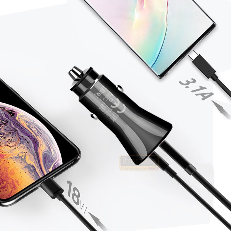 Tẩu Sạc Nhanh USB PD QC 3.0 38W Cho Samsung Note 20