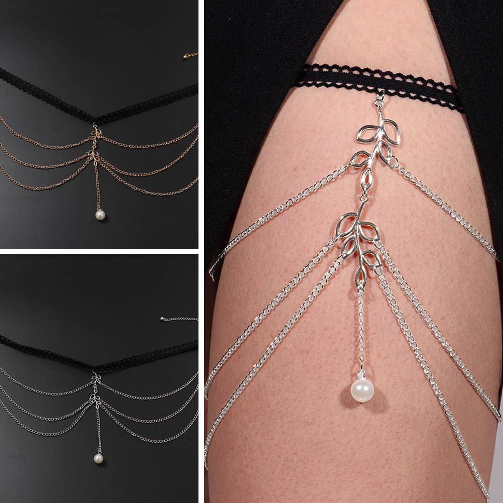 Dây Mắt Xích Đeo Đùi Nhiều Lớp Phong Cách Bohemia Gợi Cảm Cho Nữ