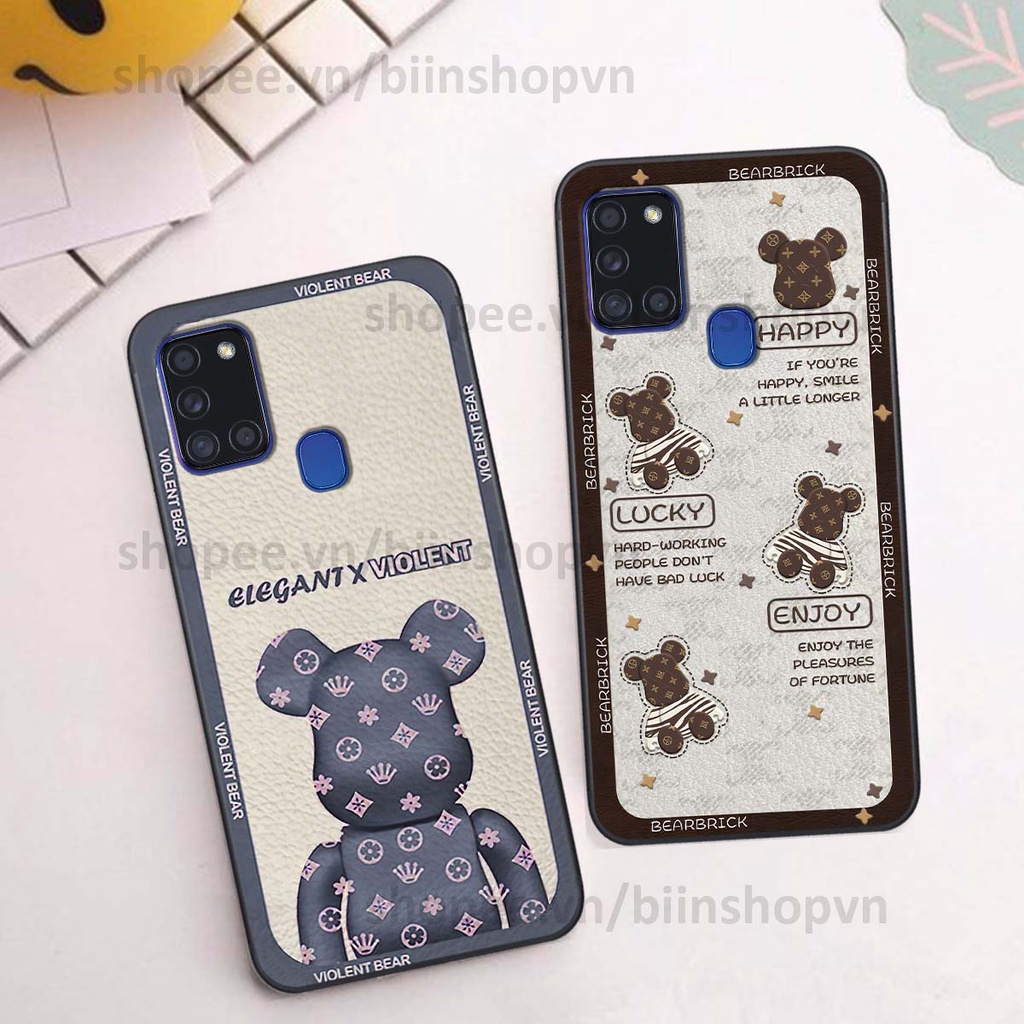 Ốp Samsung A21s hình gấu bear brick đẹp độc lạ, thời trang, cá tính