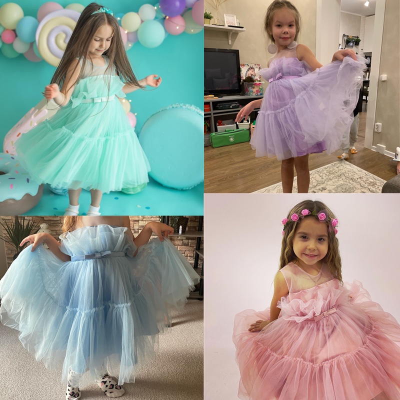 Đầm xòe công chúa dành cho bé gái từ 9 tháng đến 5 tuổi