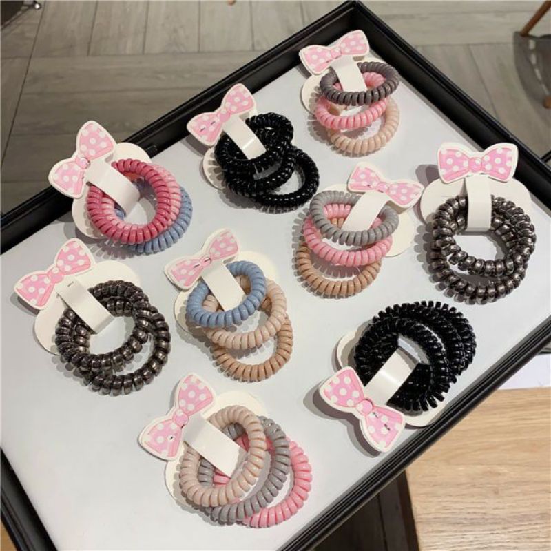 Sét 3 Dây Cột Tóc Lò Xo Nhiều Màu Dễ Thương - Loli.phukienthoitrang