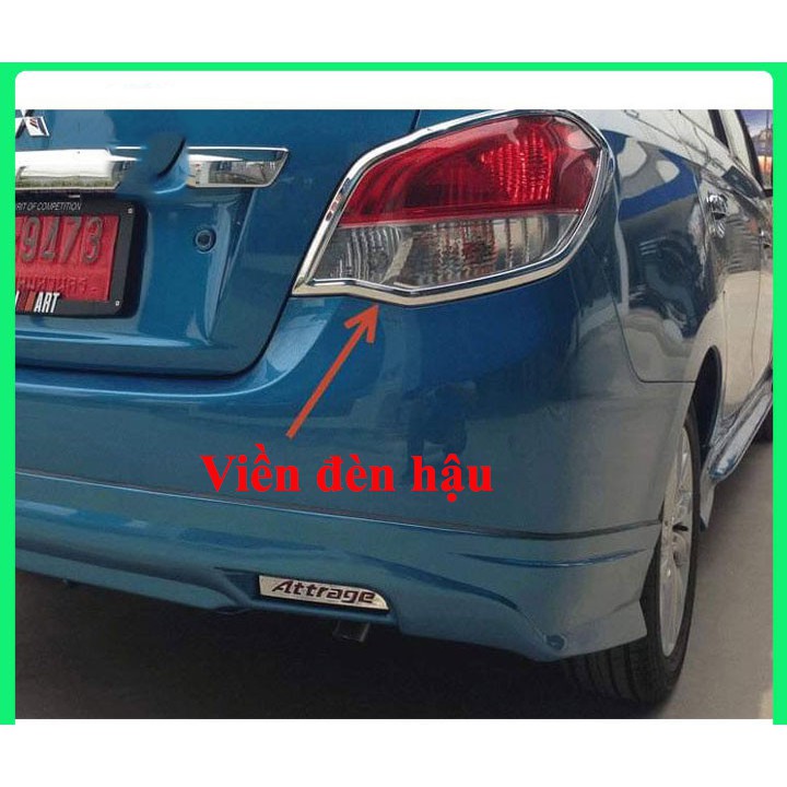 Viền Đèn Pha Hậu Mạ Crom Xe Attrage 2018 2019 2020