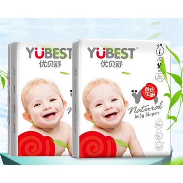Bỉm yubest nature dán size M 6-10kg ( 18 miếng /bịch)