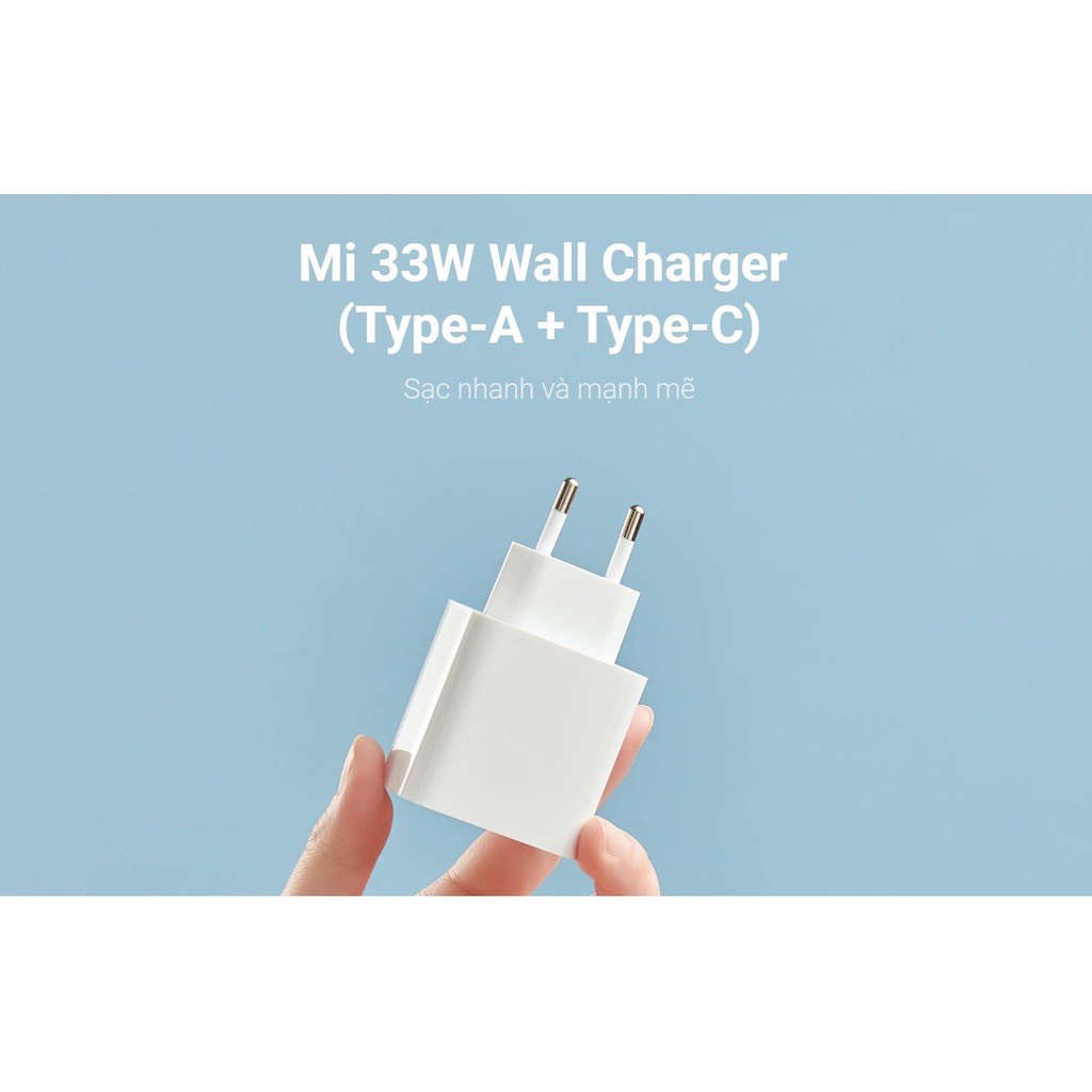 Củ Sạc Nhanh Xiaomi 33W Wall Charger 1A1C - Bản Quốc Tế - Chính Hãng