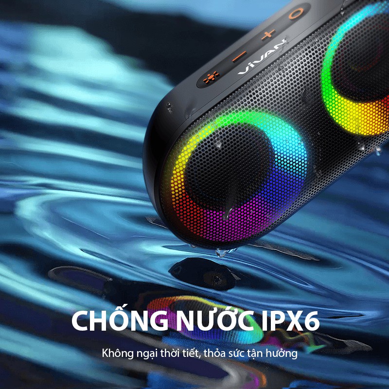 [Mã ELMALL5 giảm 5% đơn 300K] Loa Bluetooth ACOME A20 Công Suất 20W Hiệu Ứng LED RGB Chống Nước IPX7 30H Sử Dụng