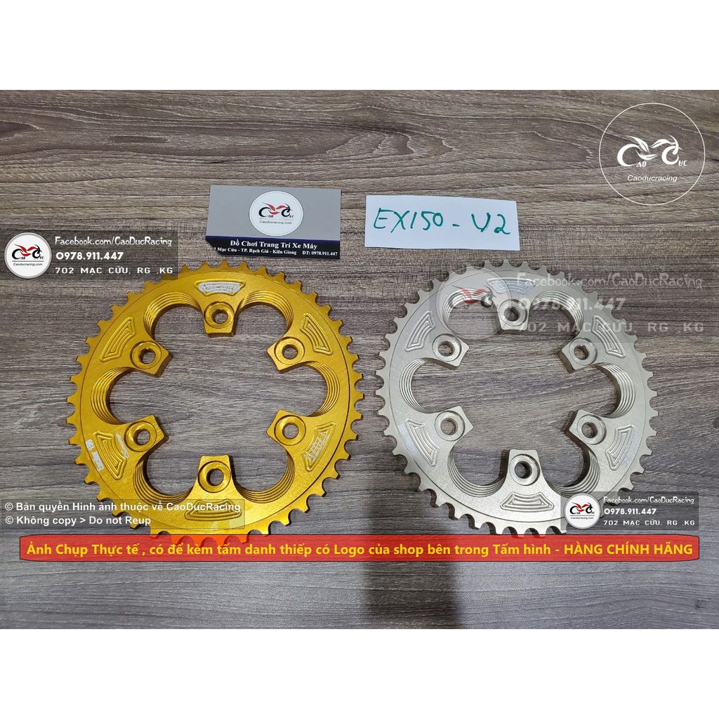 Đĩa nhôm Ex150 V2 - Màu vàng , Vàng nhạt xi cứng 7075