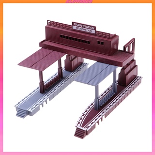 1:87 Scale Train Station Simulation Layout HO Gauge Building Model Diorama
