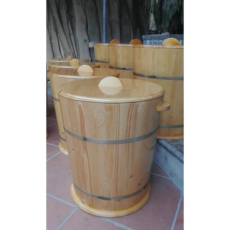 Thùng Đựng Gạo gỗ Thông10kg