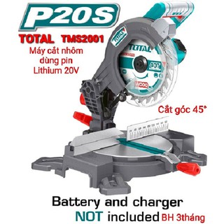 Máy cắt nhôm dùng pin lithium 20v total tms2001