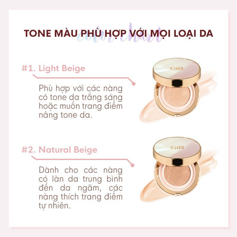 Phấn Nước GILAA LONG WEAR DD CUSHION - SPF50+/PA+++ (1 lõi x 13g) - Khongcoson