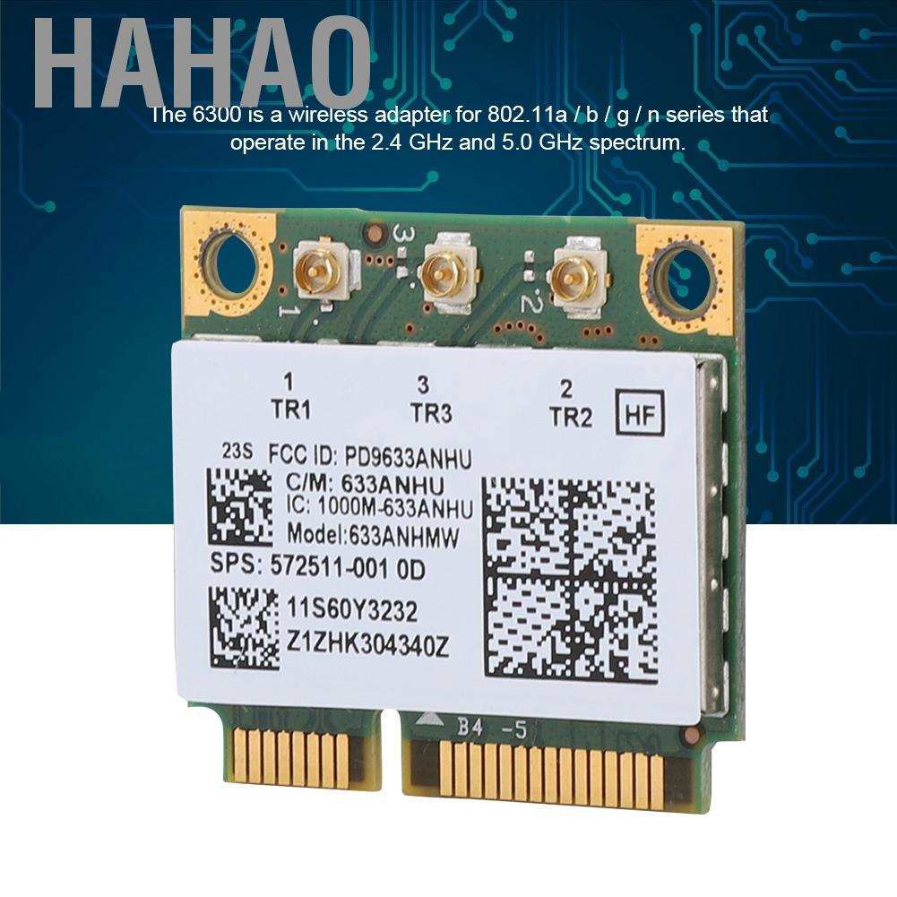 Card Wifi Không Dây Mini 6300agn 450mbps 2.4 / 5ghz Cho Lenovo Thinkpad Cl