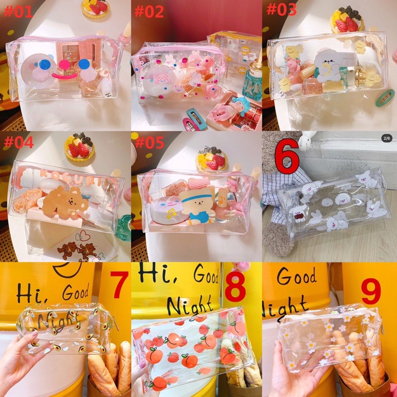 Hộp bút /túi bút nhựa hình dễ thương cỡ lớn đựng vừa máy tính