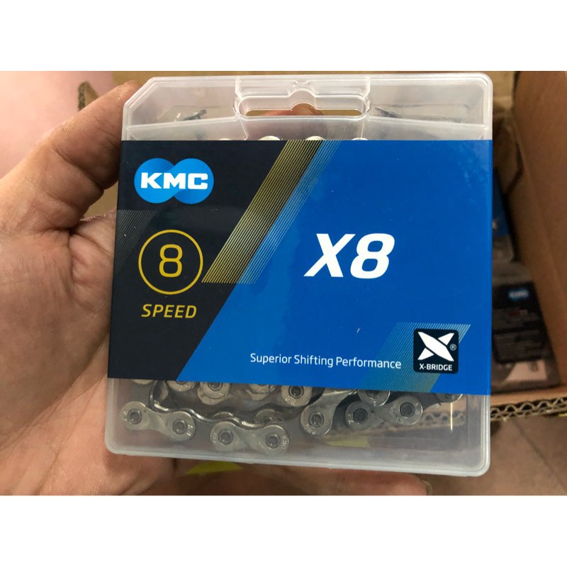 XÍCH XE ĐẠP KMC X8 116L FULLBOX XÍCH 8 TỐC ĐỘ SÊN KMC