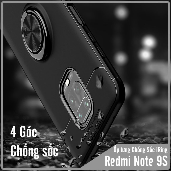 Ốp lưng Xiaomi Redmi Note 9S chống sốc iRing Auto Focus - 3 màu