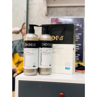 Cặp Dầu Gội Xả DIOEB Vitamin E Collagen 800ml x2