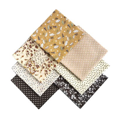 Set 7 Tấm Vải cotton 25cmx25cm Họa Tiết Hoa Tự May Vá