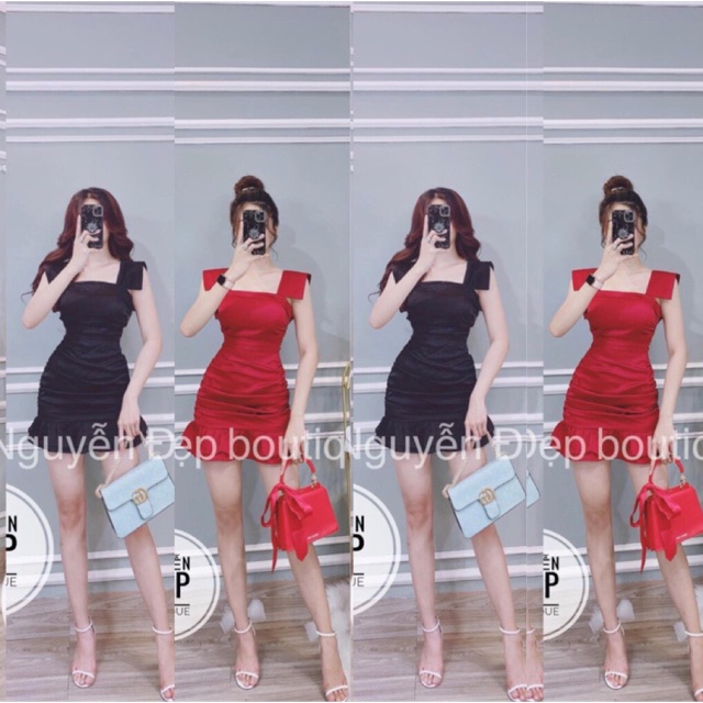 Đầm phi lụa đuôi cá
