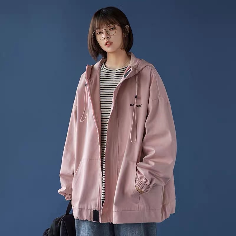 Áo Khoác Gió Có Mũ UNF Dài Tay Oversize Unisex Nam Nữ, Áo Jacket Chống Gió Hạn Chế Thấm Nước