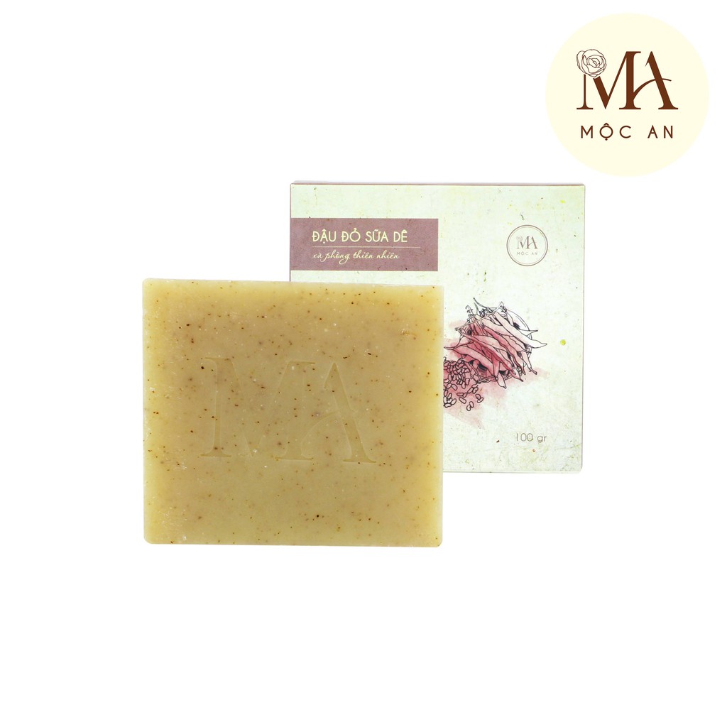 Xà Bông Thiên Nhiên Mộc An Đậu Đỏ Sữa Dê Chăm Sóc Face & Body- Dưỡng Da Mềm Mịn, Trắng Sáng 100g