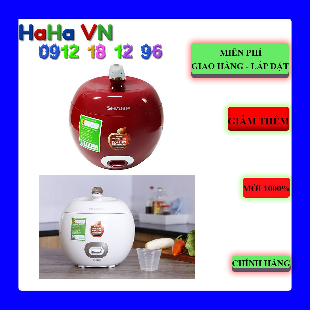 Nồi cơm điện Sharp 0.72 lít KS-A08V-WH/RD