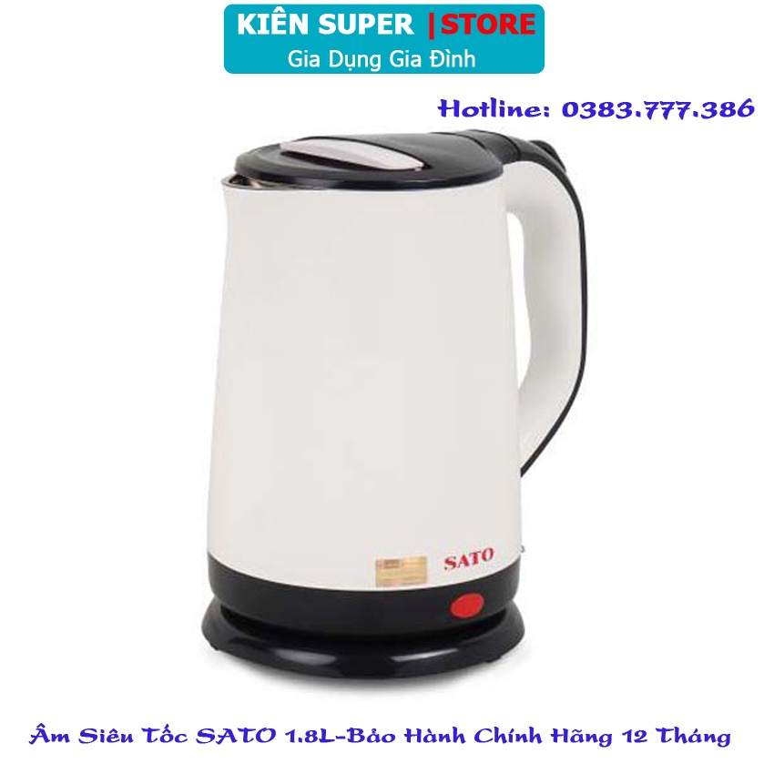 Ấm siêu tốc SATO 17ST71, 1.8L, Vỏ Nhựa Cao Cấp Cách Nhiệt..