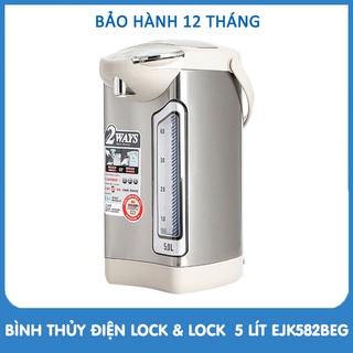 Bình thủy điện Lock&amp;Lock EJK582BEG dung tích 5L, nguồn điện 220V, công suất 750W, bảo hành 12 tháng