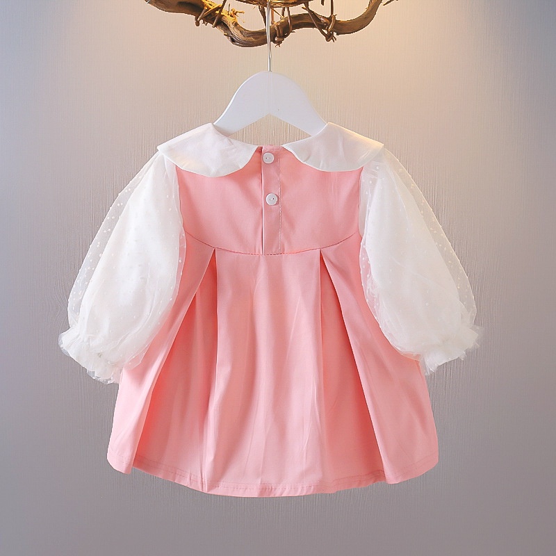 Váy bé gái Bồ Công Anh phong cách phương tây phối nút cho bé dưới 2 tuổi
