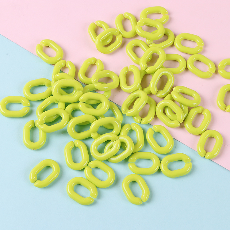 Set 20 mắt xích chữ U màu sáng tự làm móc khóa/phụ kiện túi xách đa năng sáng tạo