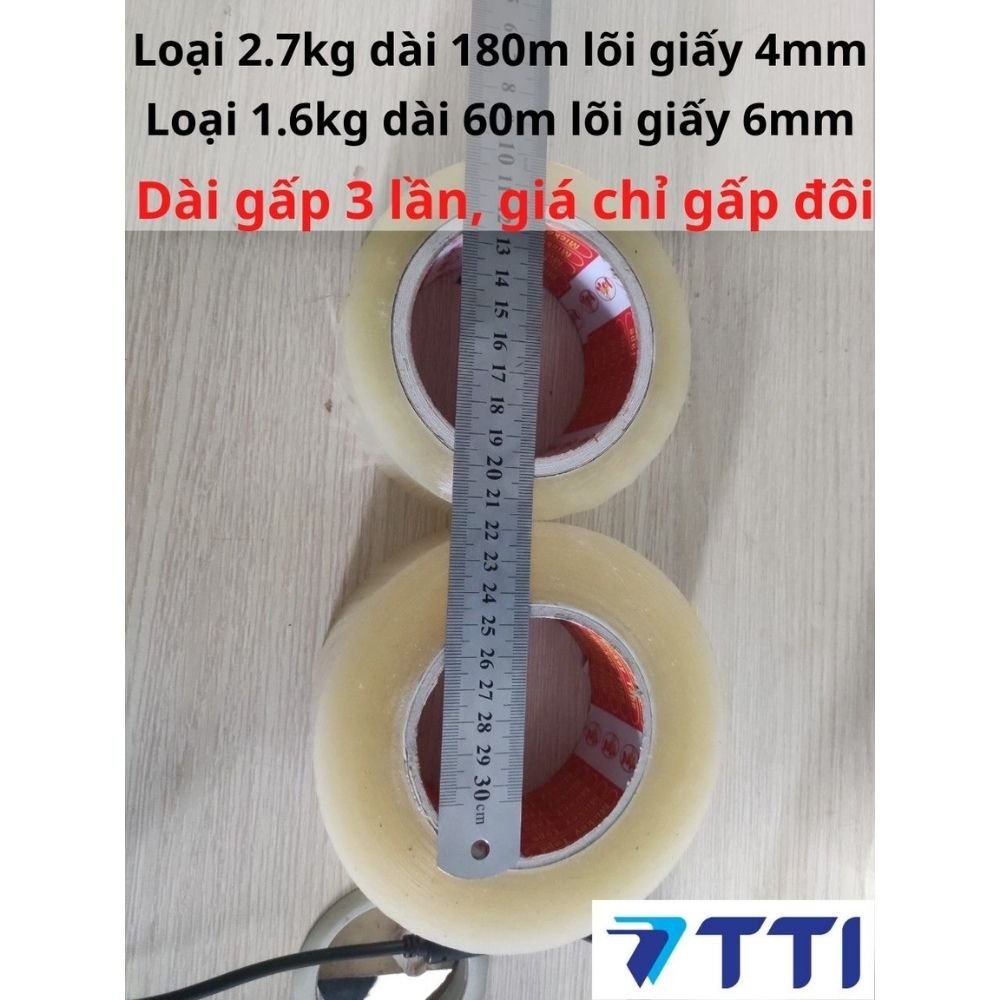 [Xả kho] Băng keo 2,7kg/cây, lõi siêu mỏng 3,5mm, đảm bảo độ dai dính