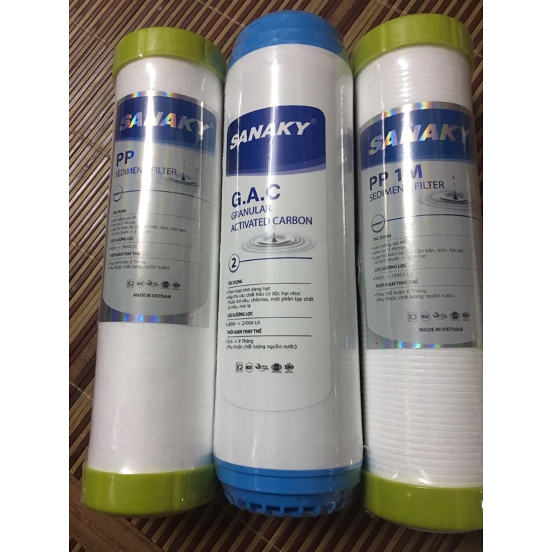 BỘ LÕI LỌC NƯỚC SANAKY SỐ 1+2+3 | BigBuy360 - bigbuy360.vn