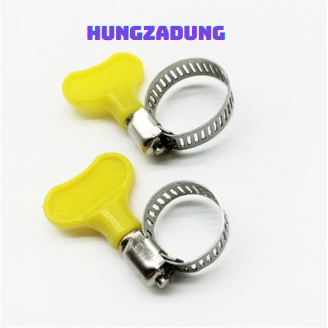 Đai Siết Ổng Nước Cổ Dê Dây Ga Bằng Inox Có Tay Vặn Bằng Nhựa HUNGZADUNG