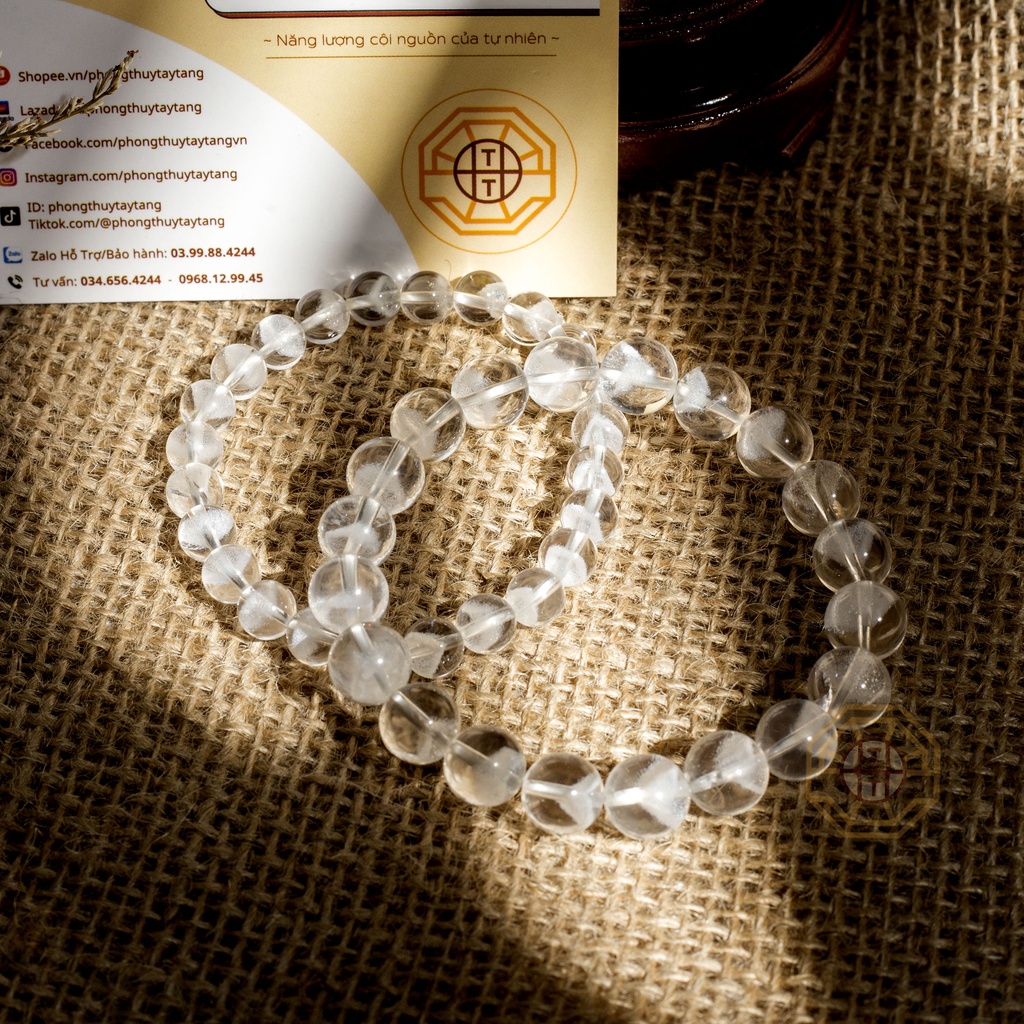 Vòng Tay Phong Thủy Đá Ưu Liinh Tự Nhiên [TẶNG HỘP GỖ] nam nữ mệnh Kim Mộc Thủy Hỏa Thổ - Phong Thủy Tây Tạng