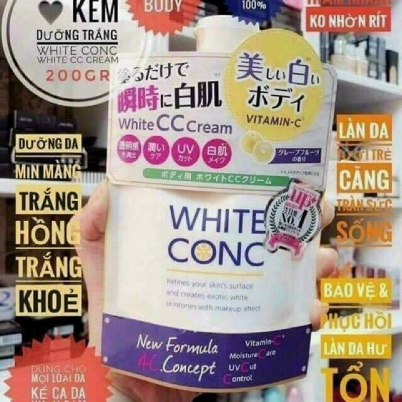 ( auth) Kem Dưỡng Thể Trắng Da White Conc White CC Cream 200g | BigBuy360 - bigbuy360.vn