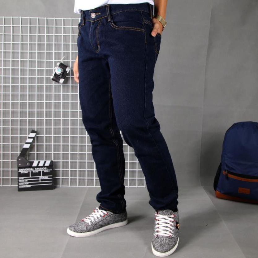 Sale Chính Hãng Quần jean nam xanh đen vải dày, không ra màu TS61 Tronshop hot 🌺 neww * ! %