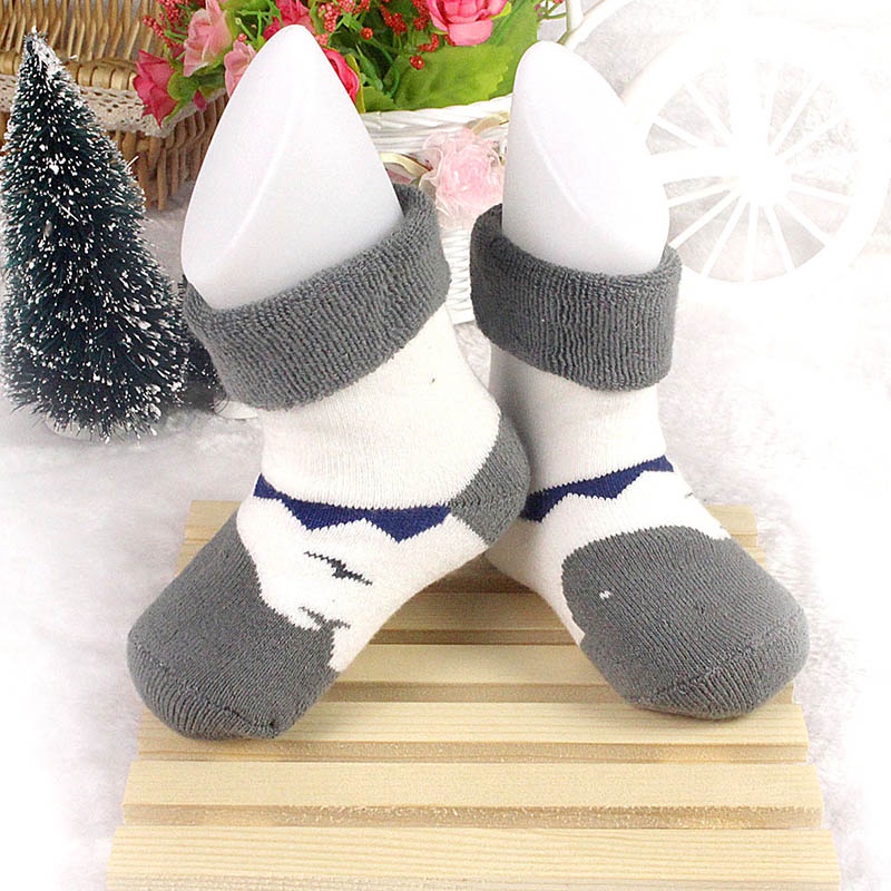 Vớ Chống Trượt Dày Dặn Giữ Ấm In Họa Tiết Hoạt Hình Dễ Thương Cho Bé 0-1 Tuổi
