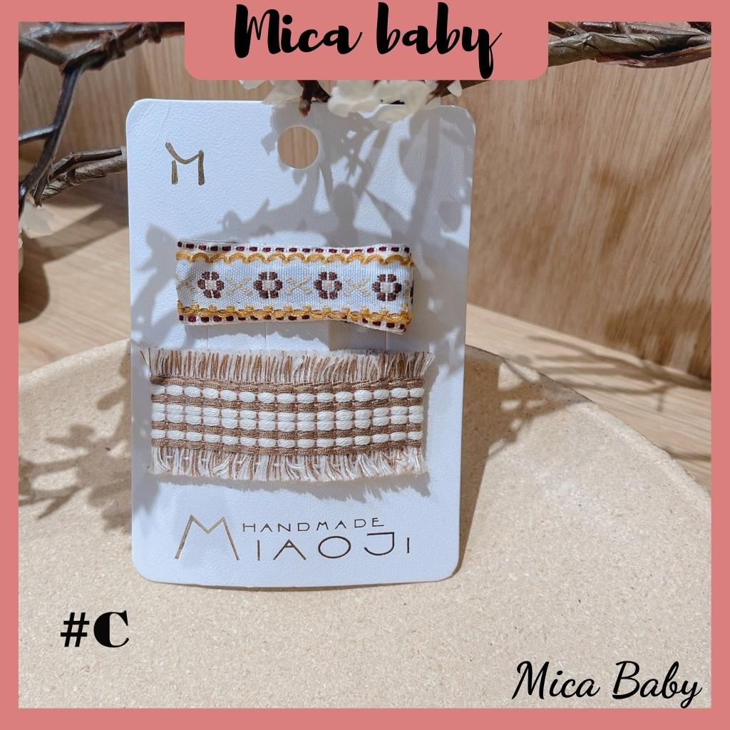 Set hộp kẹp, thun cột tóc hình động vật nhỏ đáng yêu cho bé Mica baby KT17