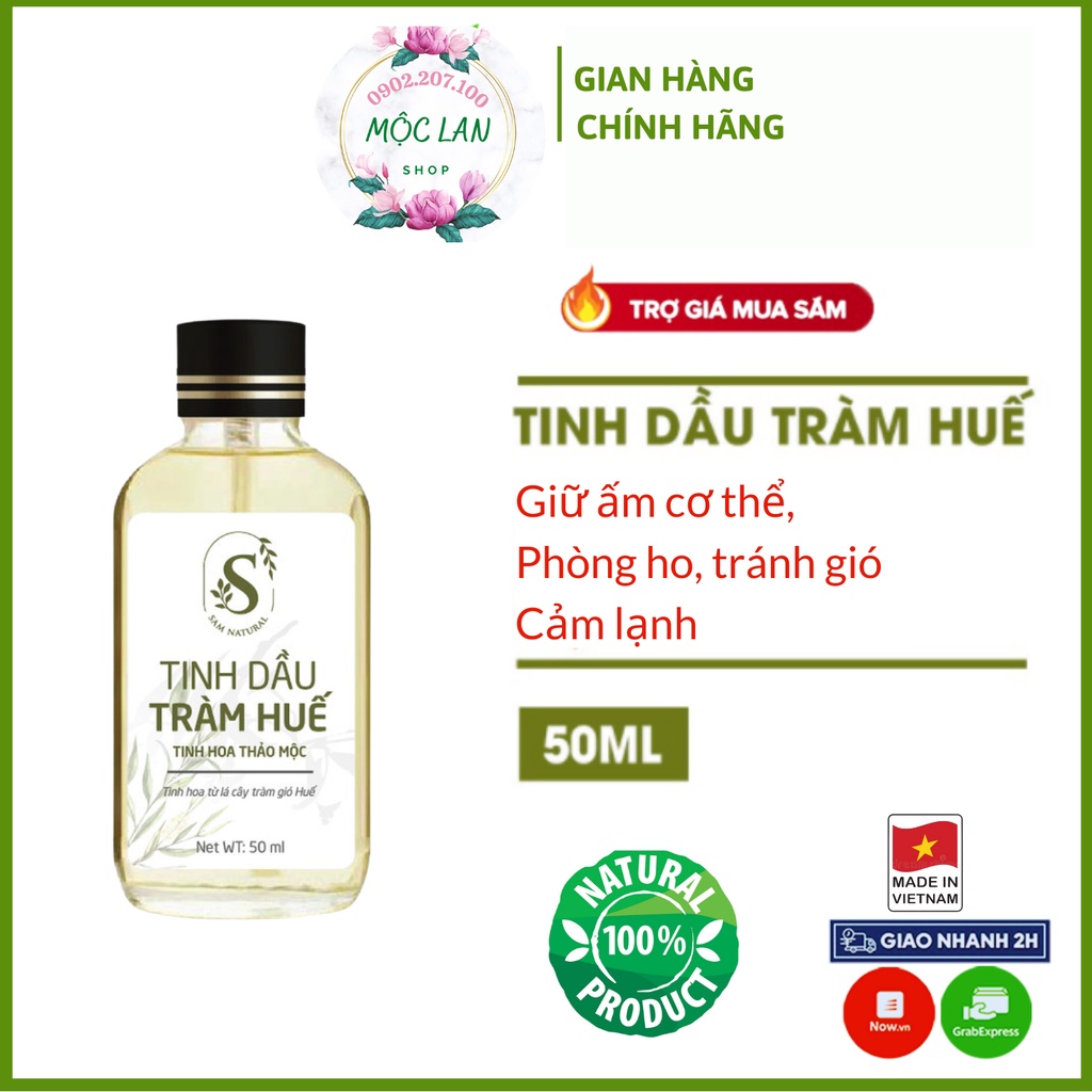 Tinh dầu tràm tràm gió Sam Natural cho trẻ sơ sinh dùng tắm, thơm phòng-50ml