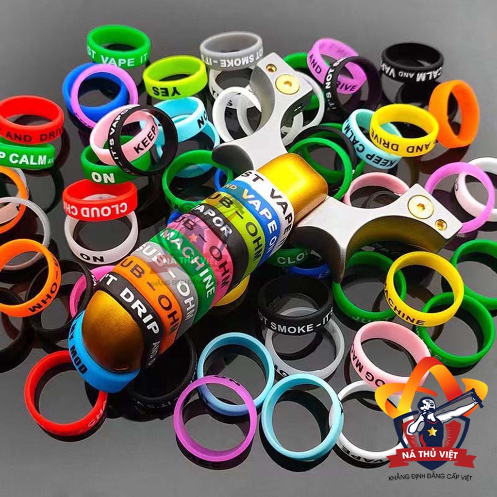 Combo 10 Vòng Silicon Chống Trượt, Vòng Cao Su Chống Trượt cho Ná, Vape , Cần Câu, Nhiều Màu Ngẫu Nhiên