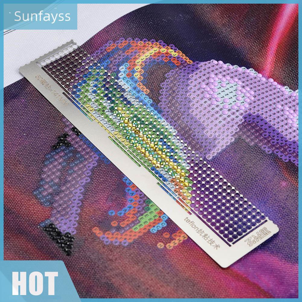 Thước đo hỗ trợ làm tranh đính đá/ tranh thêu bằng thép không gỉ