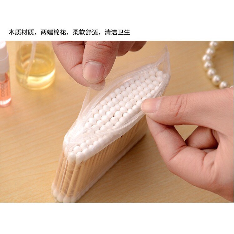 Bịch tăm bông 100 que thân gỗ
