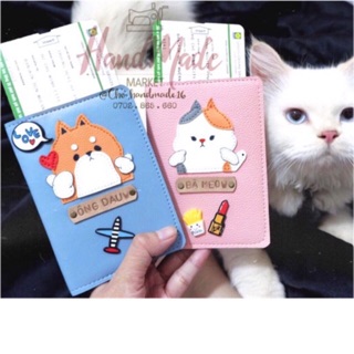 (Chat chốt tên-chọn màu) vỏ hộ chiếu đôi MÈO - bao passport couple Chó - chó TONTON-bella-yuta
