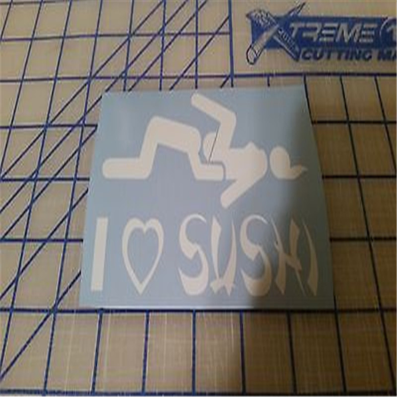 1 Sticker Dán Họa Tiết "I Love Sushi" Cho Xe Ô-Tô