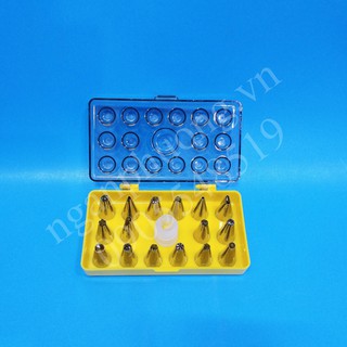 Bộ 18 đui bắt bông kem inox