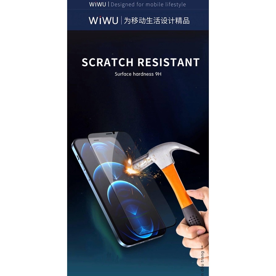 Kính Cường Lực WiWU  iVista Dùng Cho iPhone 11 / iPhone 12 / iPhone 13 / iphone 14 - Hàng Chính Hãng