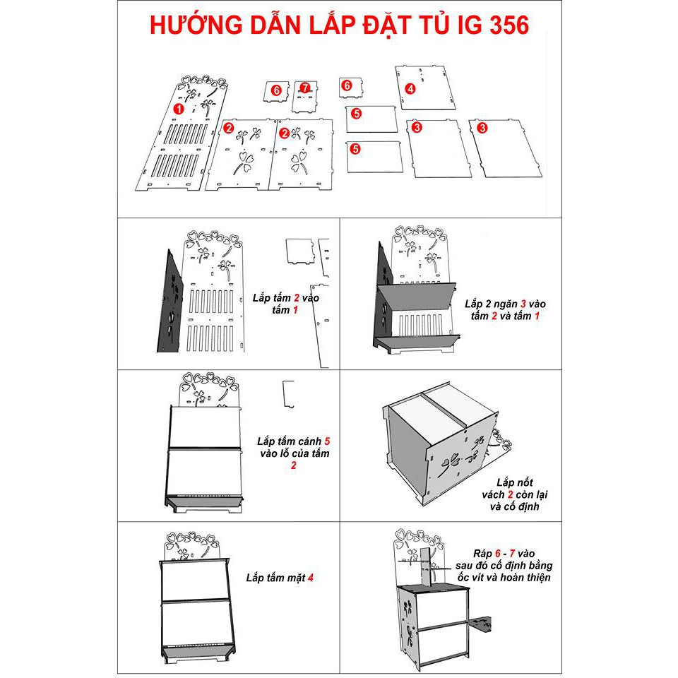 Tủ đầu giường không nắp kèm ảnh thật sản phẩm IG361