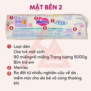 Bỉm Dán Merries Newborn 96