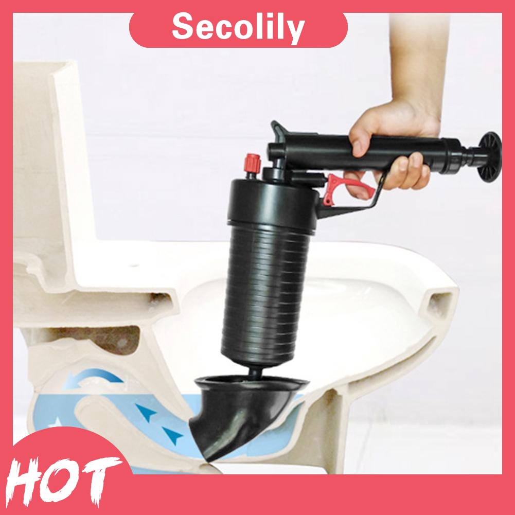 Bathroom Dredge Plug Air Power Pump Remover Toilet Drain Cleaner Sink Plunger