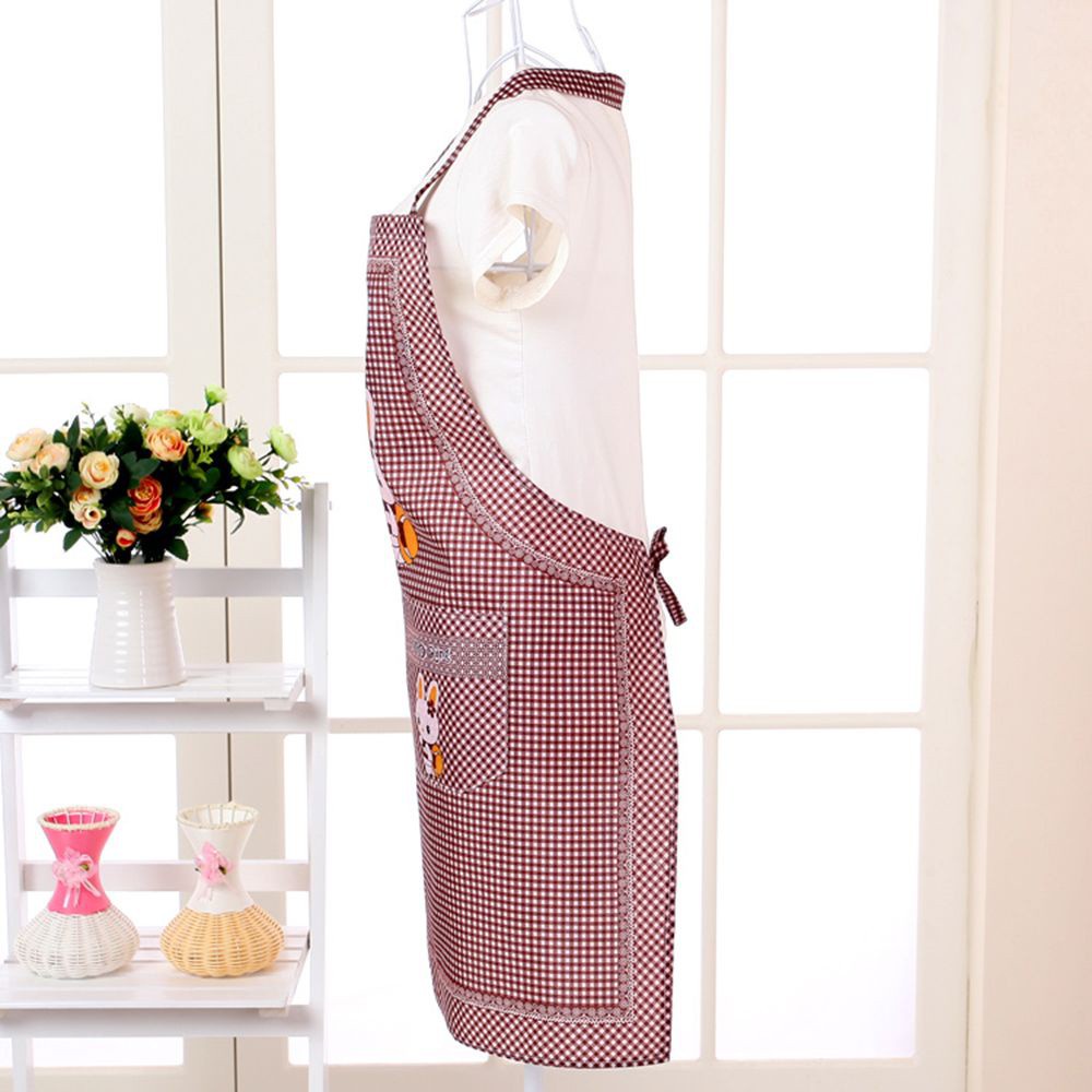 Tạp dề không tay họa tiết hoạt hình nhiều màu sắc có túi thiết kế tiện dụng cho nữ